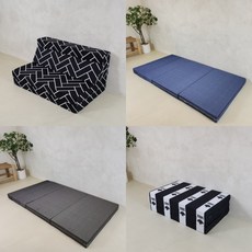 차박 수면 접이식매트리스 소파베드 원룸 5단 바닥 캠핑매트 엔젤홈스, 5단(대)레자블랙, 5단(대)레자블랙