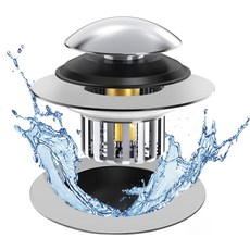 범용 욕조 스토퍼 배수 헤어 캐처 및 커버 팝업 플러그 커버가 트 앤 턴 팁-토 트립 레버 배수구실버를 대체합니다, Silver