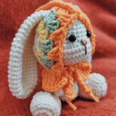 인형 꽃다발 토끼 키트 바느질 DIY 뜨게 아미구루미 공예 원사 액세서리 패턴 수제, 1개