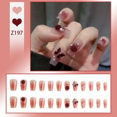 DFMEI 手工穿戴甲網紅爆款碎鑽蝴蝶閃粉美甲甲片成品指甲貼片合集, 1個