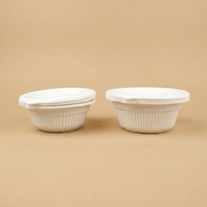 살림덕후 일회용기 전자레인지 소풍 위생공기 일회용국그릇, 130mm, 1세트, 10개입
