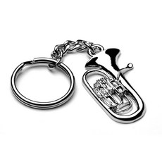 유포늄/투바 광택 은도금 키링