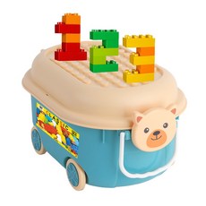 CH 玩具 大顆粒積木350顆家庭號積木玩具組 附收納箱，激發兒童創造力，安全無毒材質, 綜合, 1箱