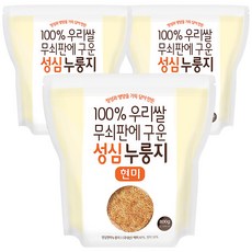100% 국내산 쌀 무쇠판에 구운 구수한 성심누룽지 현미, 800g, 3개, 현미누룽지