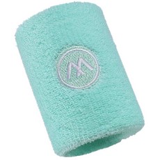 粉色運動吸汗腕帶，柔軟舒適，高吸水性，彈性佳，運動配件, 薄荷綠, 1個