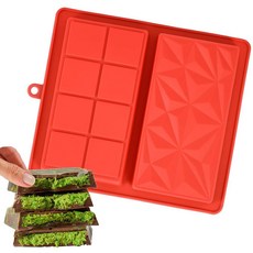 Heclia 두바이 실리콘 초콜릿 바 몰드 21.6 x 19.1cm(8.46 7.48인치) 두께의 피스타치오 캔디 봉제 바용 식품 등급 논스틱 식기 세척기 사용 가능 간, Heclia 두바이 실리콘 초콜릿 바 몰드, 21.6