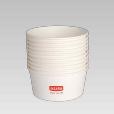 (이라이프) 분식용기 10개입(520ml) 일회용 종이그릇, 본품, 1
