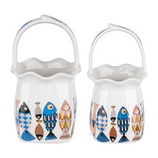 블루피쉬 꽃수반 티 커트러리 수저통, 대, 1개