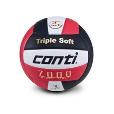 Conti 排球 5號排球 貼布排球 沙灘排球 V7000-5-RWB WBKR BV-WBY, 1個, 紅黑白
