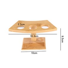 竹製壽司手捲架 - 多孔日韓料理盛器 圓筒紫菜捲木架, 竹質3孔手卷架, 1個