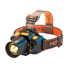 猛特 T-718 強光 智能感應 遠近距離照明, 頭燈橘黑色, 1個