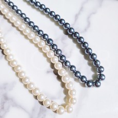 NOID-B 女款珍珠項鍊 3色 2件組