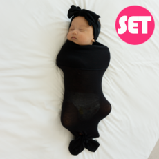 뉴아나스킨+헤어밴드 set 신생아 아기 태열 메쉬 속싸개 모로반사방지 양막 원더웍스