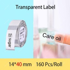 D101 기름 테이프 용지 슈퍼마켓 방지 스티커 찢어짐 프린터 NI 방지 방수 라벨, 10.Transparent 14X40mm