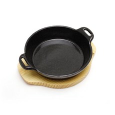 양손웰빙스테이크팬 양손주물팬 웰빙팬 양손스테이크팬 원형 180 wis+0908WH