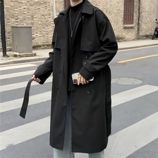 헤스루 남자 가을 트렌치코트 남자 롱 코트