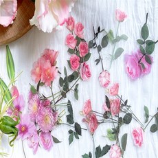 리캐스토어 플라워 스티커 답례품스티커, 파란꽃