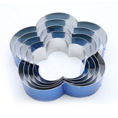 꽃 모양 무스링 스테인리스 높은 베이킹 매화 모양틀 케이크 디저트 스텐제 제과 주방 도구 제빵