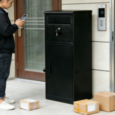 택배함 단독주택 택배보관 택배보관함 무인택배함 택배보관박스가정용 900MM*400MM*420MM, 1단, 검은색