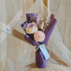 Monica flower 乾燥花束 紫色系精緻小花束 小資禮物首選, 無須加購