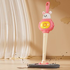 恐龍造型清潔玩具組 兒童聲光掃地玩具, 粉色, 1個