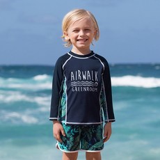 에어워크서프 남유아래쉬가드 2피스+수모 YAWe1804