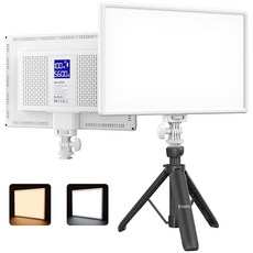 RALENO 19 5W LED 비디오 소프트 라이트 패널 650Lux /m 13인치 카메라 내장 8000mAh 배터리 CRI 95 2500 650만 사진 스튜디오 조명 TikTok, White