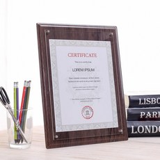 도토로 클래식 허가증 상장 액자(A4) (월넛)