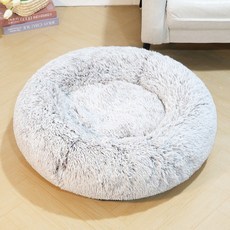 加厚寵物圓床 貓咪睡墊 貓狗通用窩, 1個, 淺棕