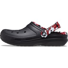 Crocs Classic Lined Camo Clog Kids Black Red (208091_063)