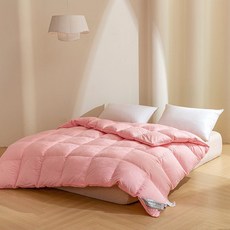 호텔이불 구스다운 한파 겨울용 침구 코튼 더블 레이어 이불 쉘 자체 충전 벨벳 호텔구스이불, E. 핑크(160수 자카드 2중)