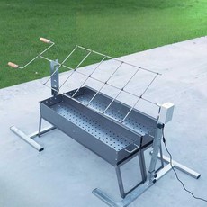 회전식 통구이기 직화 전기 스토브 로스팅 훈제, 수동식 / 스테인리스 그릴망+스탠드