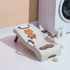 新品 兒童洗頭躺椅洗頭牀可摺疊洗頭神器小孩洗頭椅寶寶洗髮椅大號加厚 副廠商品, 卡其, 大號加厚款可摺疊, 洗頭椅, 1個