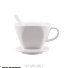 LQ 프랜드 커피 드리퍼 도자기 화이트 3-4인용 4인용커피