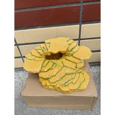 一心 水族 巴西烏龜曬背台 浮島 寵物爬坡 躲避屋 魚缸造景, 1個, 黃岩B款