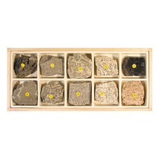 (JLS) 화성암표본 (10종 1세트) 과학교육용 암석표본 (목상자입) 암석관찰표본