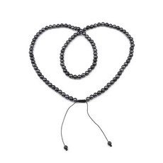 海夫健康生活館 恩悠數位 NU 金屬黑色開運能量珠項圈 108顆10mm (9HPN001B108), 1個