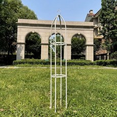 오벨리스크 장미아치 지주대 슬림 화단 정원 빈티지 능소화, 1단, 화이트 중형 1.5m 32cm