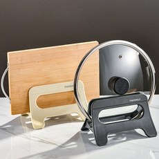 편한생활연구소 중력식 냄비뚜껑거치대 도마거치대, 1개, 화이트