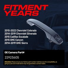 외부 도어 핸들 업그레이드 블랙 메탈 교체품 쉐보레 콜로라도 15-22 실버라도 14-19 / 캐딜락 에스컬레이드 15 GMC 캐년 15 시에라 OE 부품 # 2292360, 외부 도어 핸들 업그레이드 블랙 메탈 교체품 쉐보레 콜