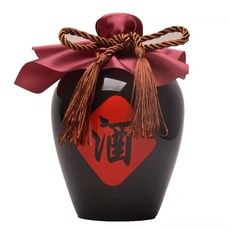 【開發票/統編】酒壇子 酒壇子空酒瓶 烤花定制 500克 1000克 1500克 5000克裝黑色釉陶瓷酒瓶白黃酒壺空酒瓶qct6r0, 1個, 1500克裝黑釉酒字(木塞)+紫布咖绳