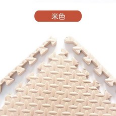 巧拼地墊 遊戲墊 爬行墊 隔音 隔涼 防摔, 米白【現貨】,60*60厚1.2cm, 1個