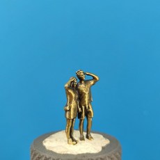 황동 커플 인물 미니 피규어 장식품, 브론즈, 1