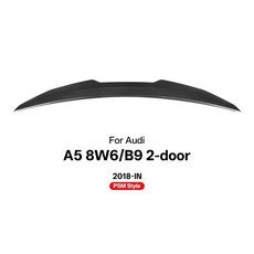 아우디 A5 8W6B9 쿠페 18-21 리얼 카본 파이버 리어 루프 스포일러 호환, PSM 스타일