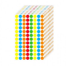 960PCS 5색상 원형 도트 스티커 15mm, 1세트, (S5102) 960점