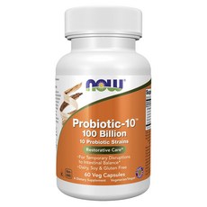 NOW Foods 10種益生菌素食膠囊, 60顆, 1罐