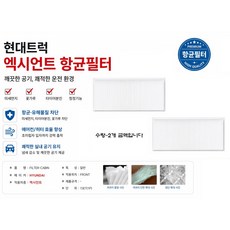 대성부품 엑시언트 향균필터 항균 에어컨 필터 2개 현대트럭 캐빈 공기정화 에어콘 히터 겸용 트라고 호환 화물차 대형트럭 카고 덤프 특장차 윙바디 탑차 트레일러 추레라 케빈필터 먼, 엑시언트 향균필터 2개