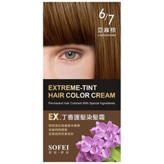 SOFEI 舒妃 EX. 丁香護髮染髮霜, 6/7 亞麻棕, 1組