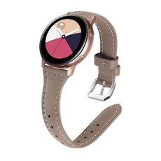 타임스토리 디먼트 갤럭시워치 호환 슬림 가죽 스트랩, 카멜