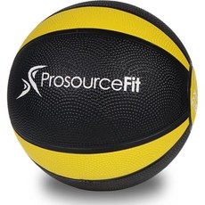 전신 운동을 위한 프로소스핏 가중 메디신 볼, 6 LB - Yellow/Black